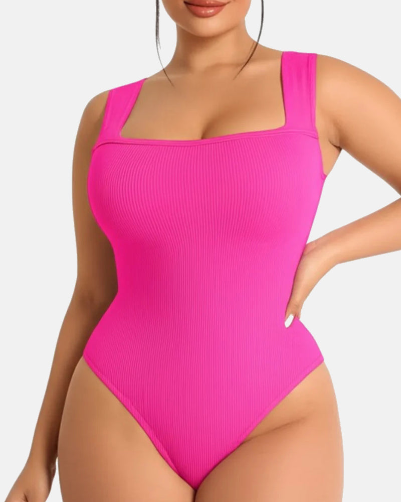 Square Neck Sleeveless Bodysuits