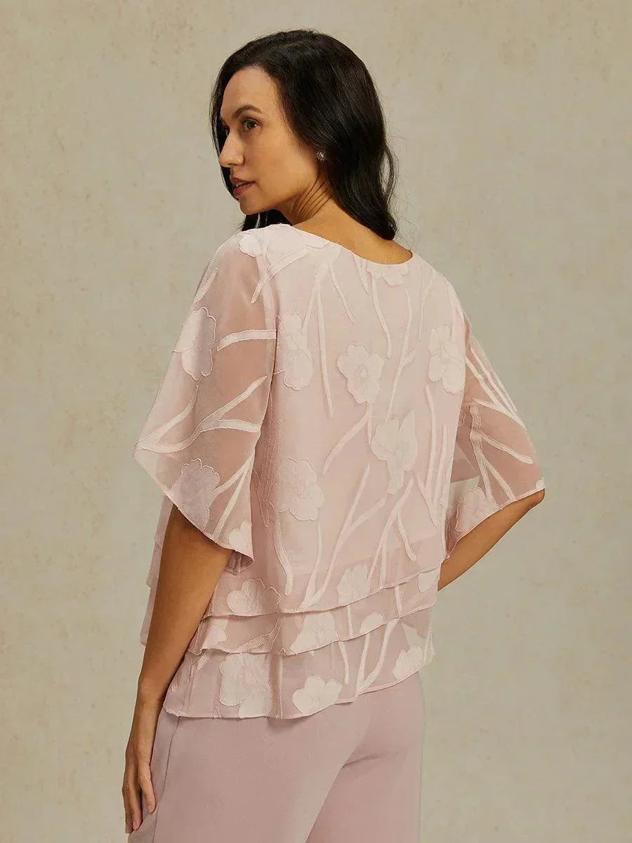 Gelaagde Chiffonblouse met Bloemenprint