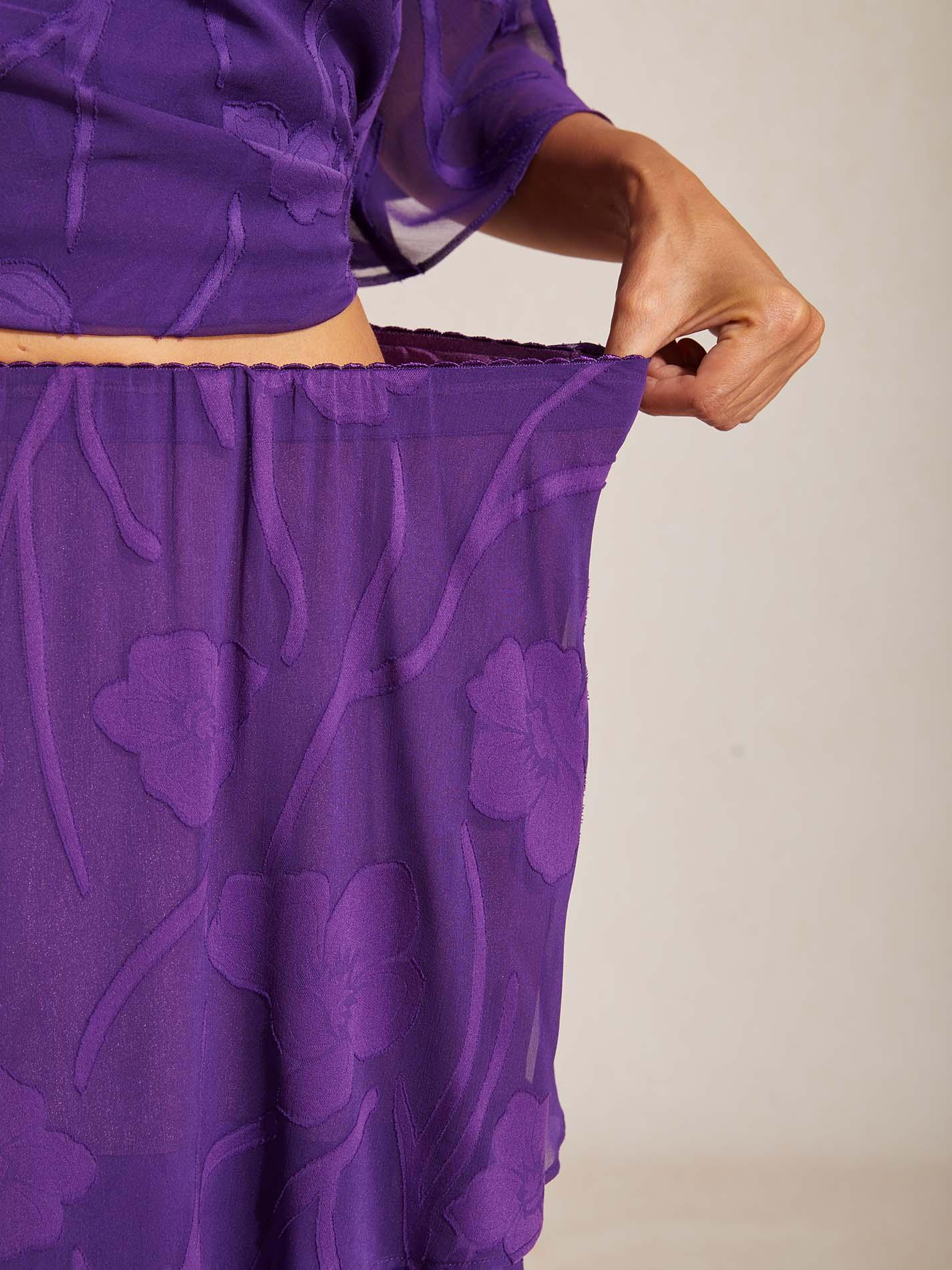 Chiffon Midirok met Bloemen