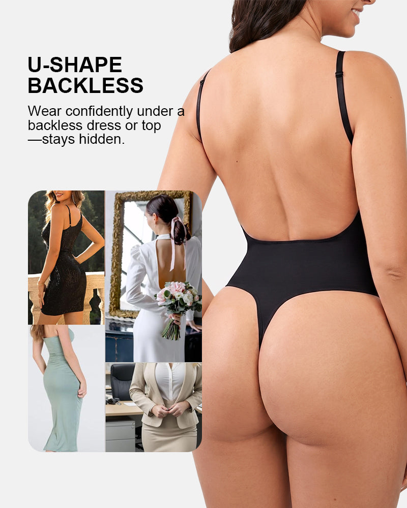 Backless Slimming Thong Bodysuit