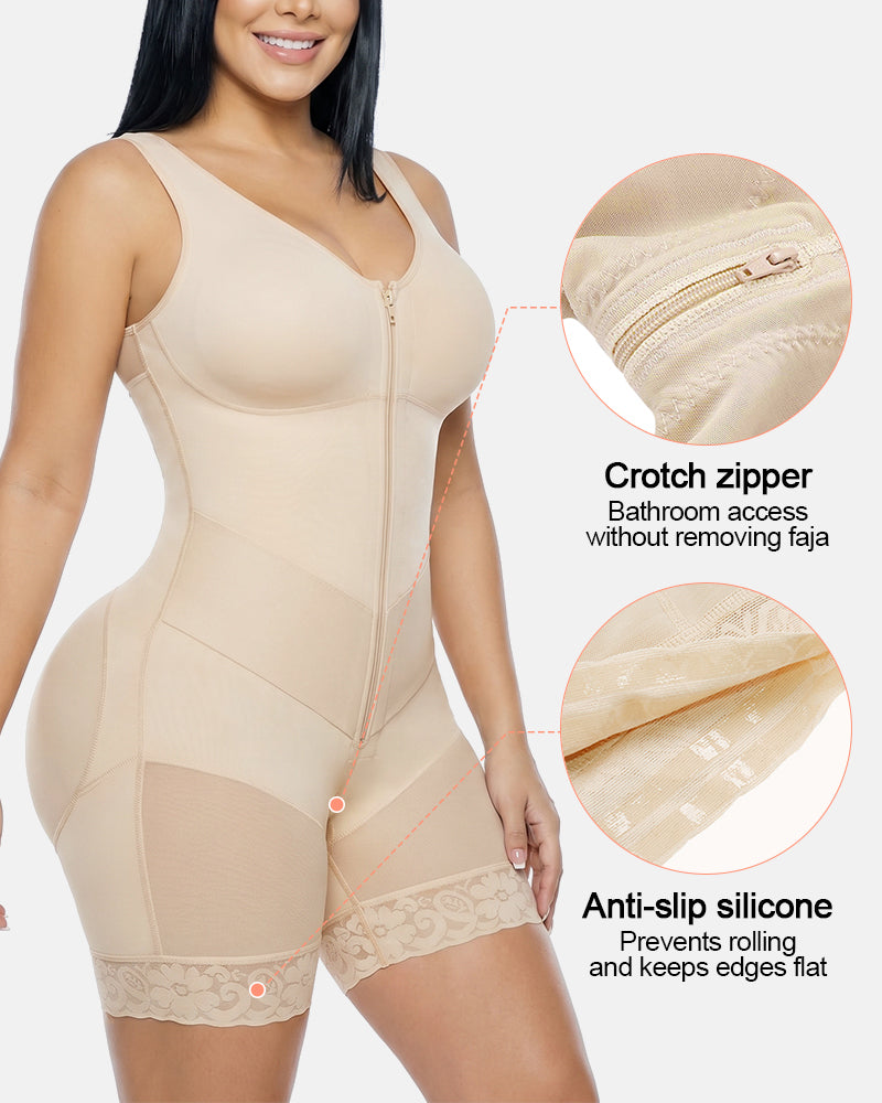 Tummy Control Fajas Shapewear with V-shape Sculpting Elastic Band