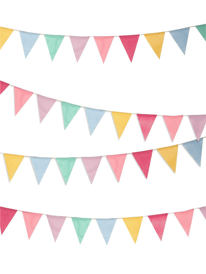 Sustainable Linen-Look Bunting Flags
