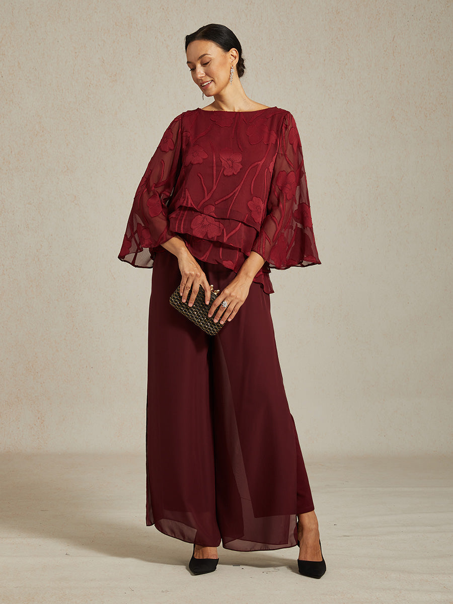 Chiffon Bloemenlaagjes Blouse