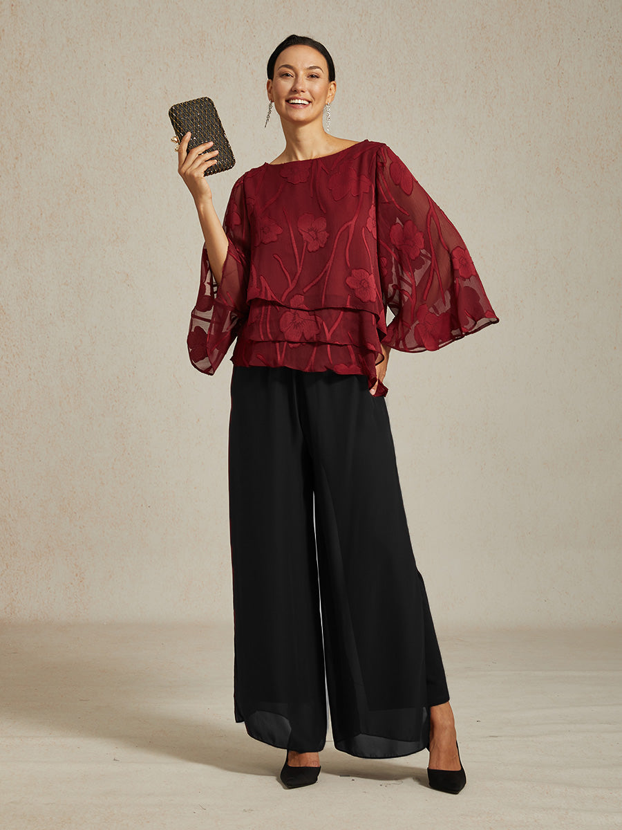 Chiffon Bloemenlaagjes Blouse