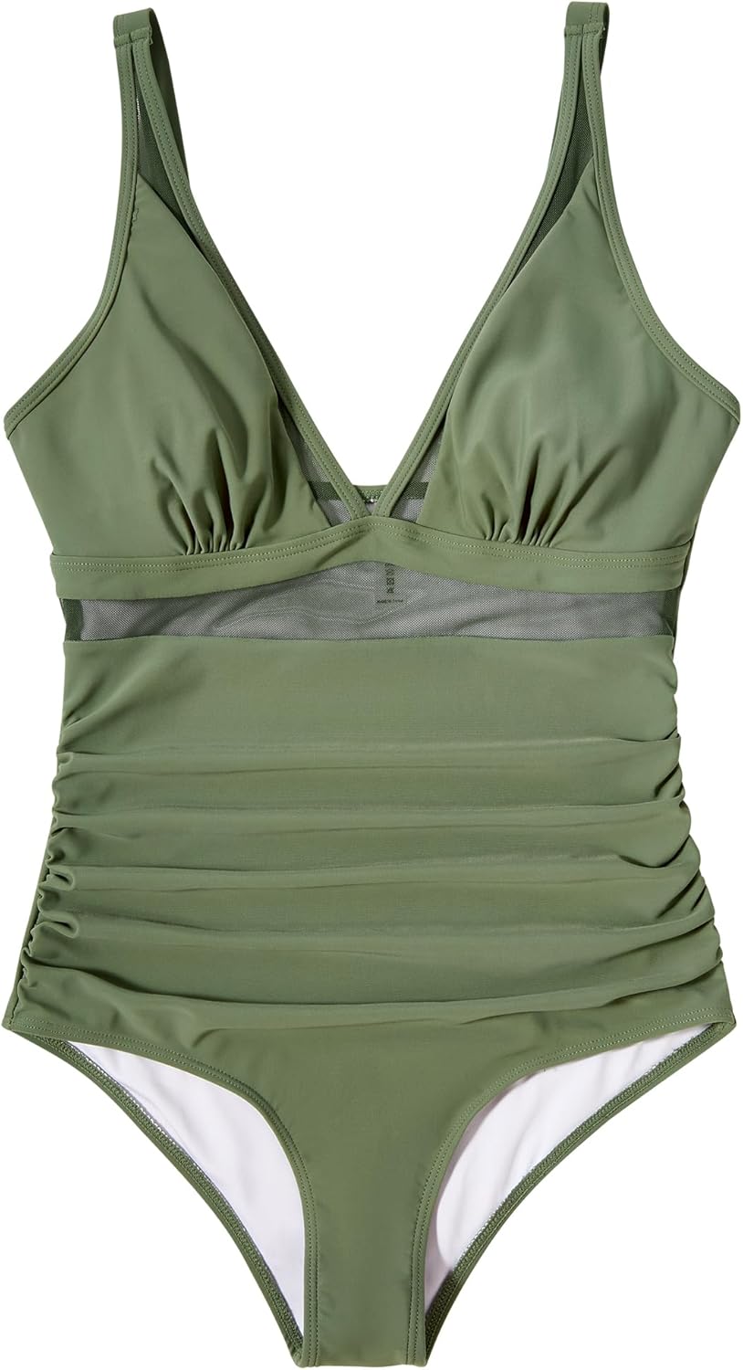 Maclair & Co. - Women Sexy Mesh Tummy Control Swimsuit Push Up High Waisted Bathing Suit