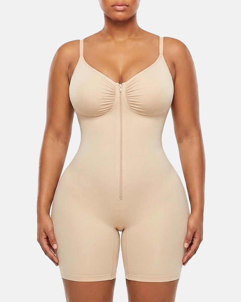 Ultra-Stretch Zip-Up Bodysuit — Sculpting Support & All-Day Comfort
