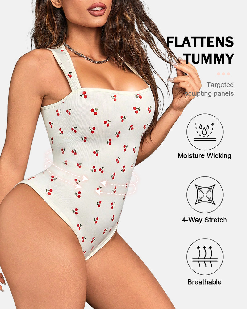 Square Neck Sleeveless Bodysuits