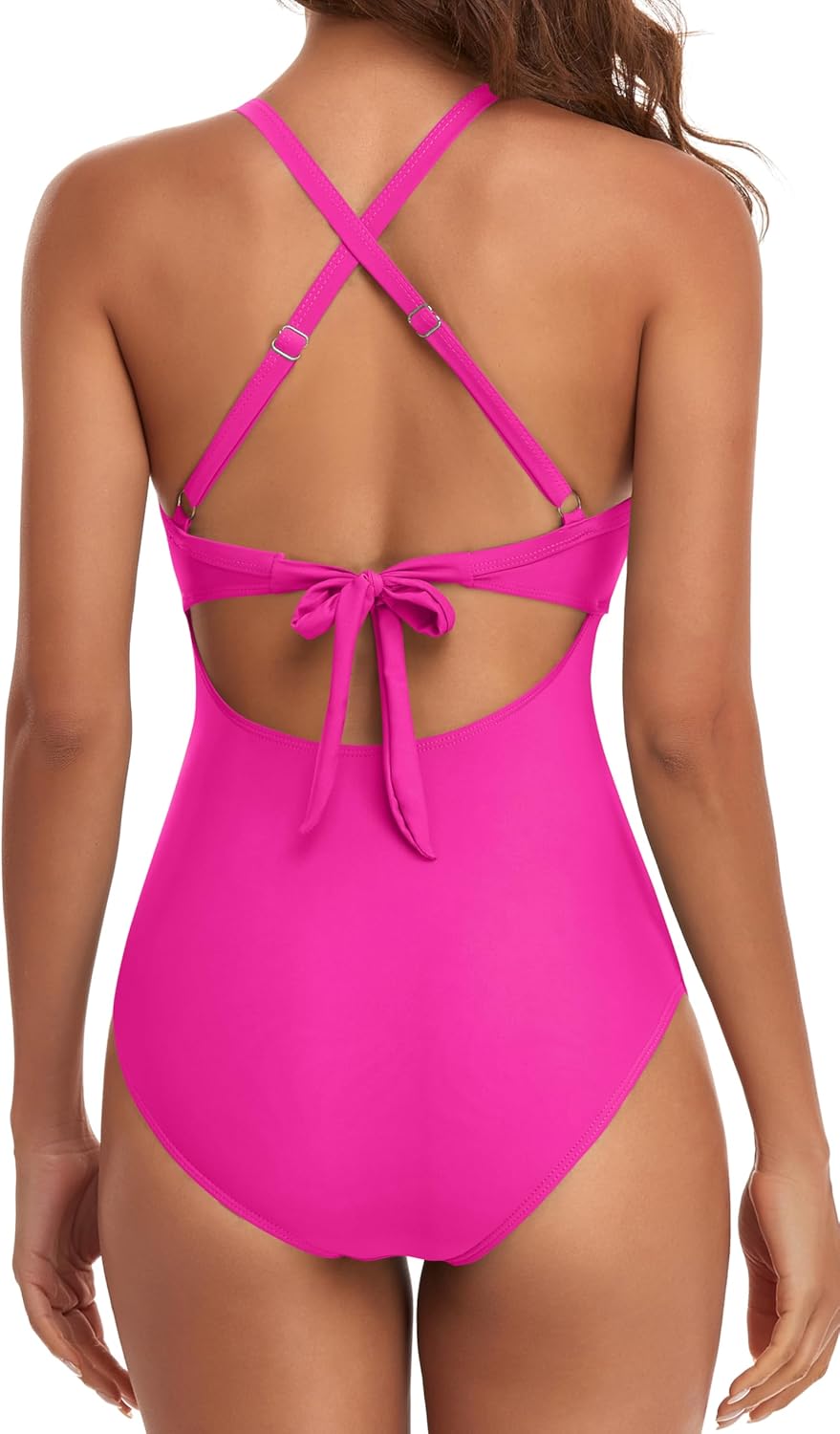 Maclair & Co. - Women's One Piece Swimsuits Tummy Control Cutout High Waisted Bathing Suit Wrap Tie Back
