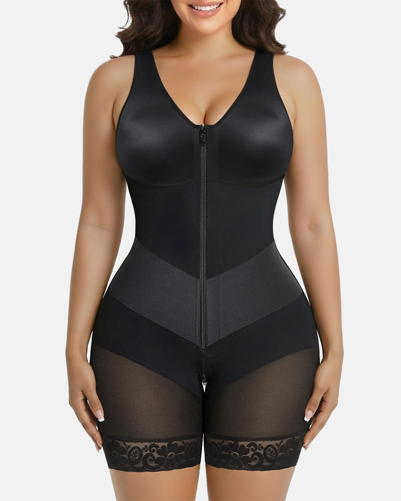 Tummy Control Fajas Shapewear with V-shape Sculpting Elastic Band