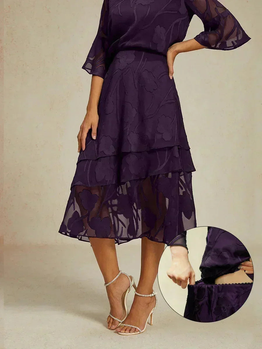 Chiffon Midi-rok met Bloemenprint