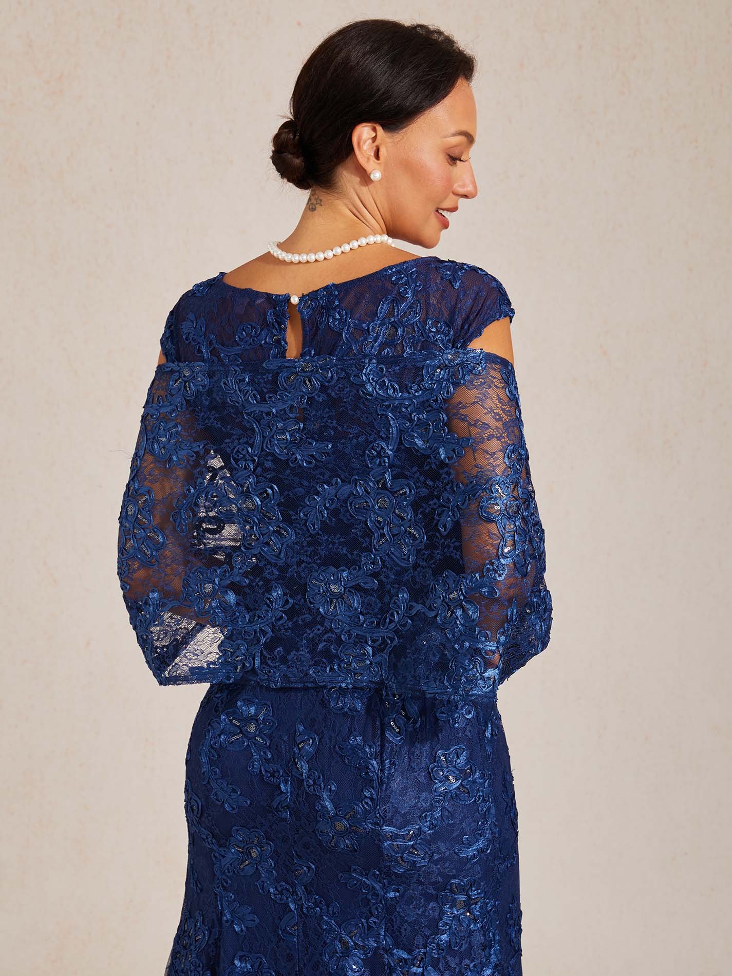 Rosette Lace Long Shawl Wrap
