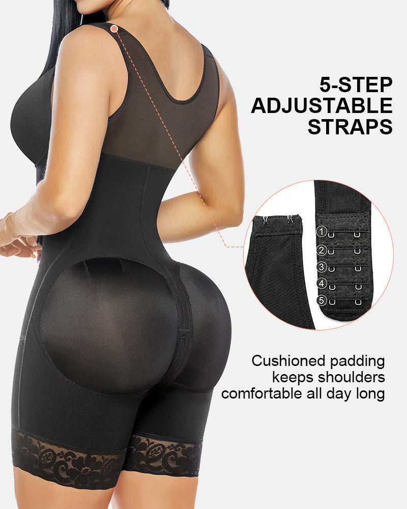 Tummy Control Fajas Shapewear with V-shape Sculpting Elastic Band