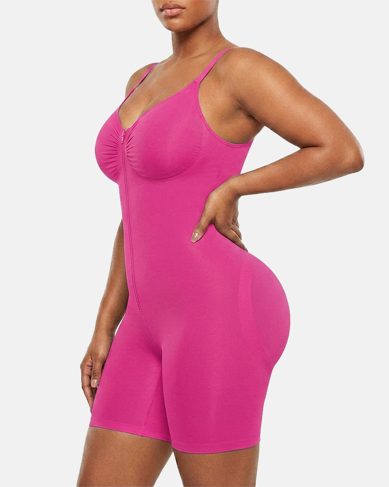 Ultra-Stretch Zip-Up Bodysuit — Sculpting Support & All-Day Comfort