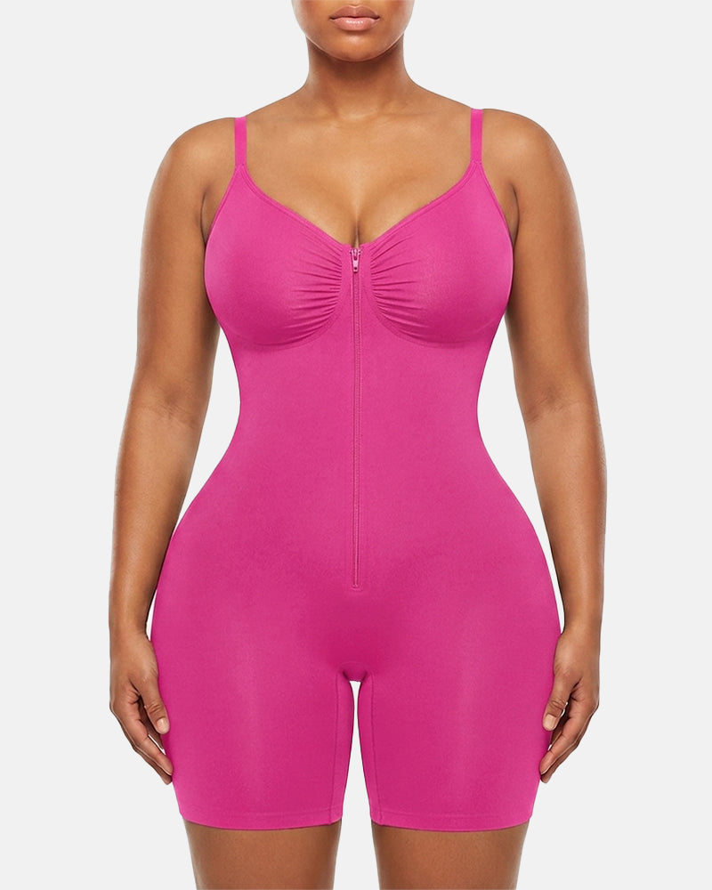 Ultra-Stretch Zip-Up Bodysuit — Sculpting Support & All-Day Comfort