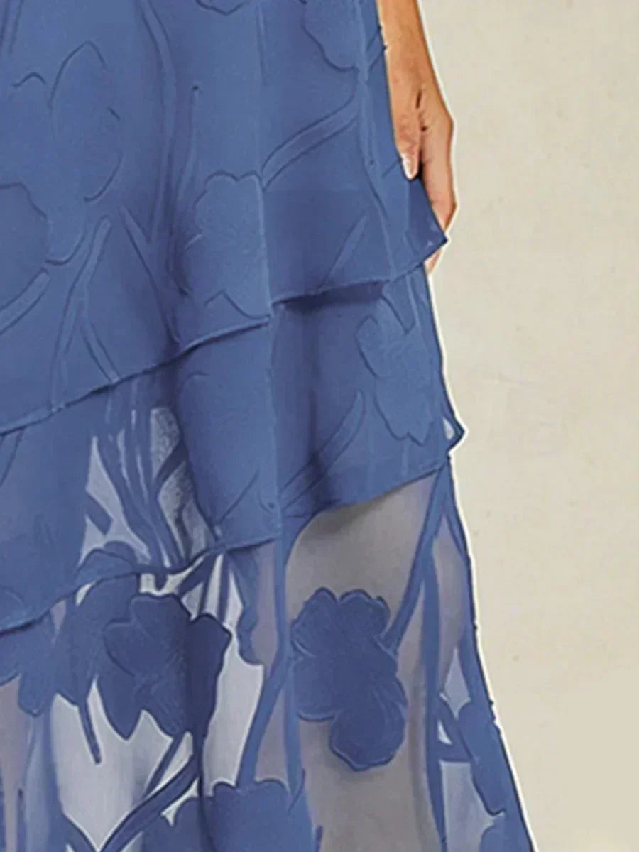 Gebloemde Chiffon Midi-Rok