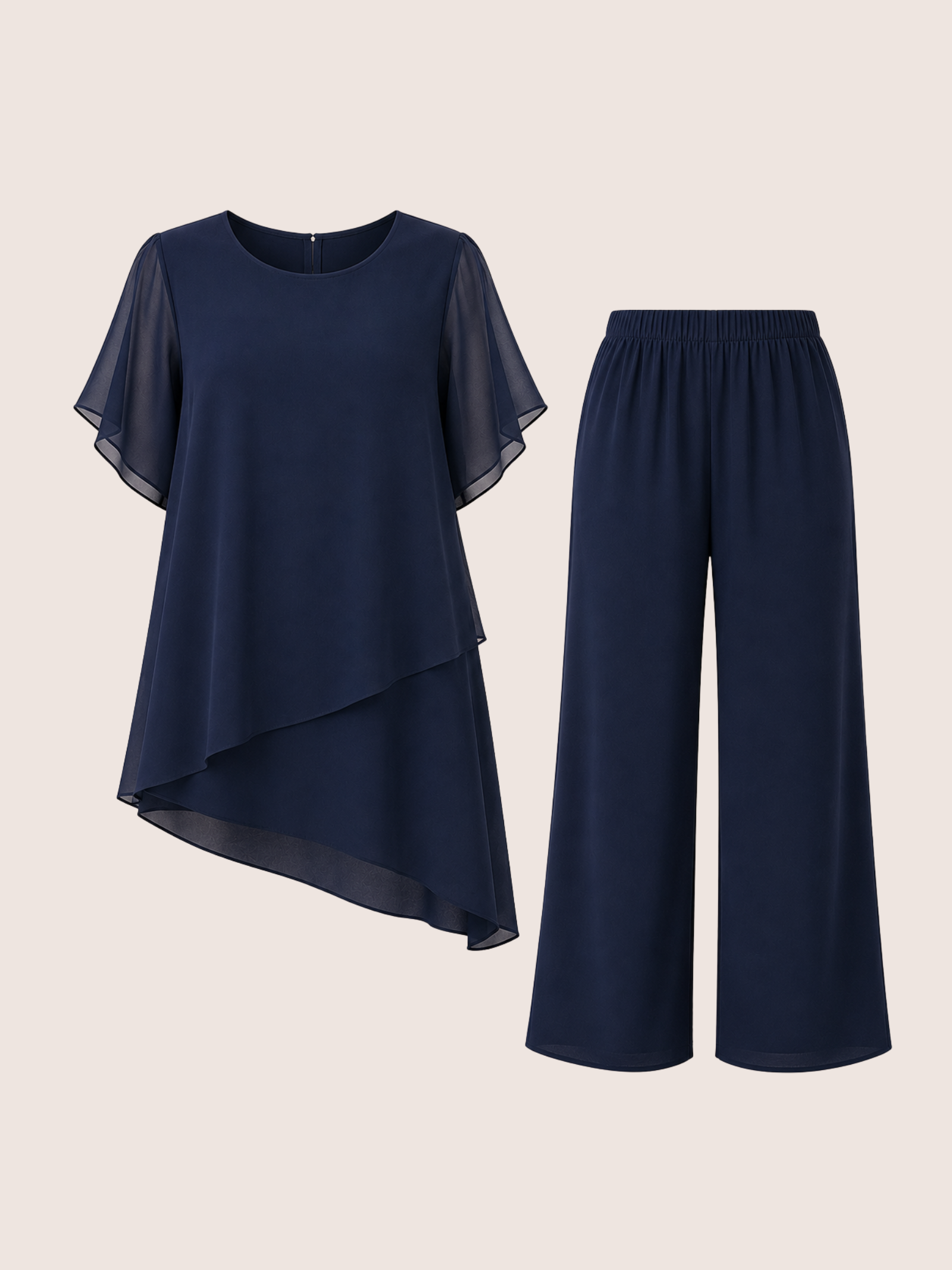 Herlene | Chic Asymmetric Top & Trouser Set