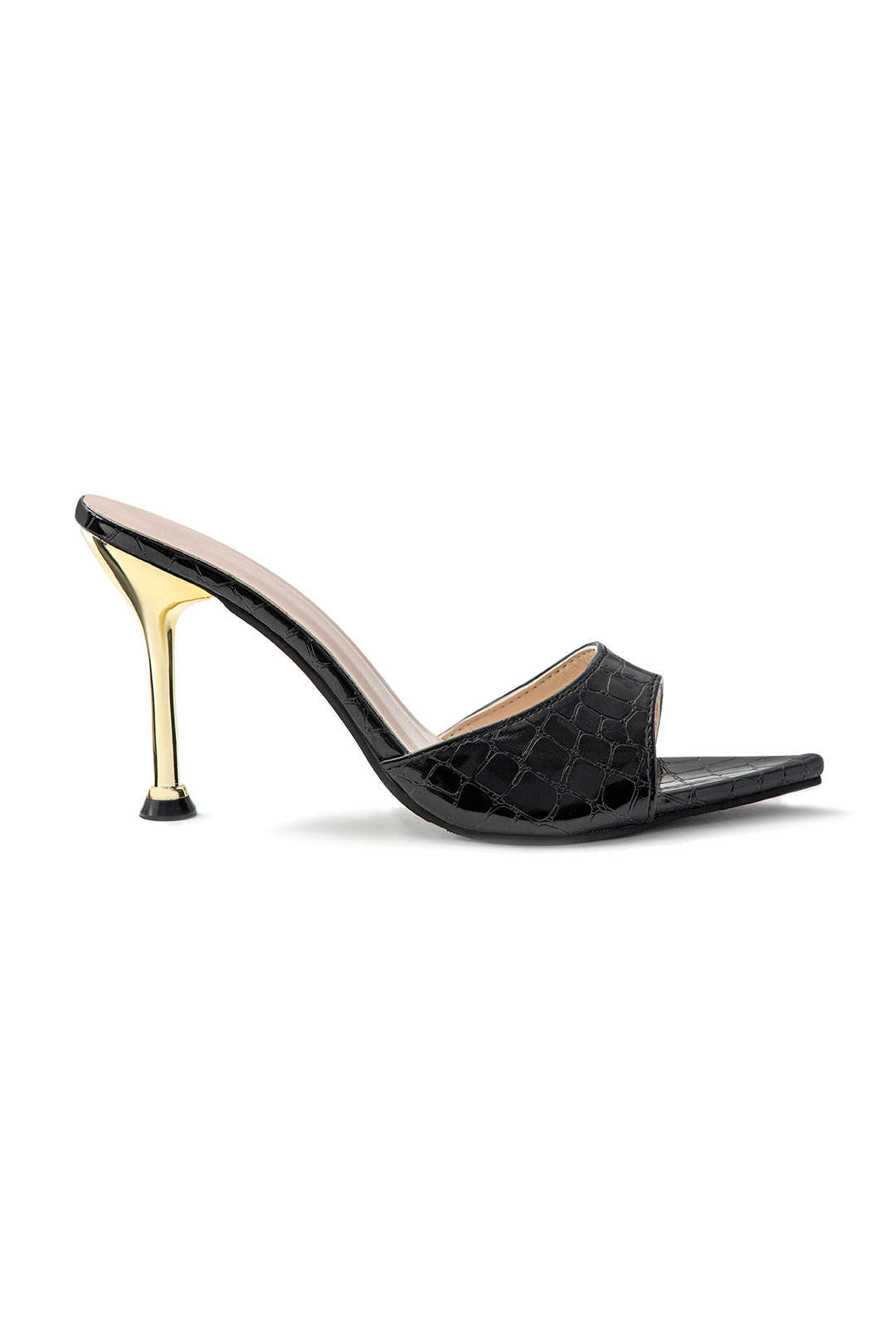 Open Pointed Toe Ankle-strapless High Heels