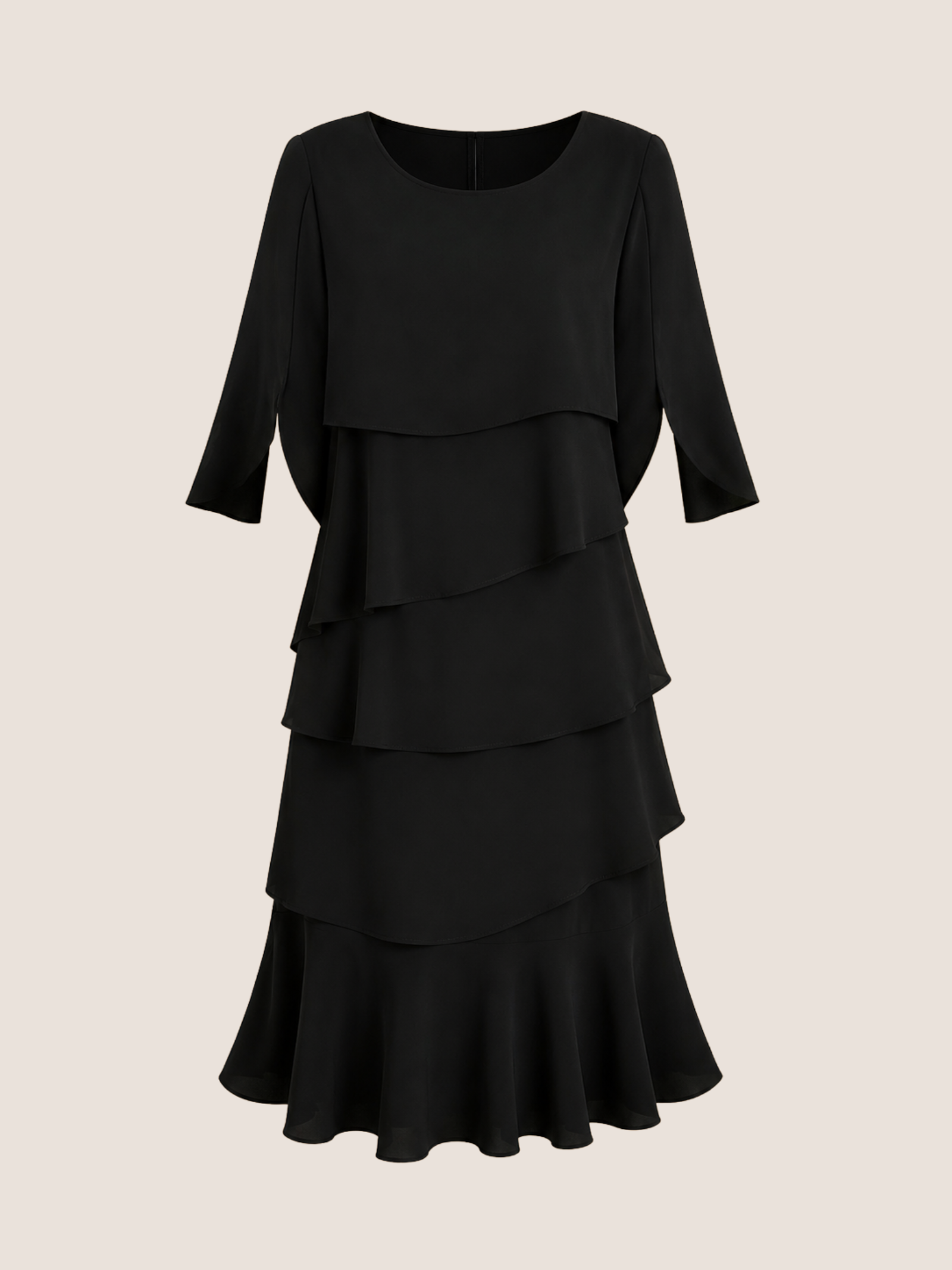 Charlotte™ | Elegant Split-Sleeve Midi Dress