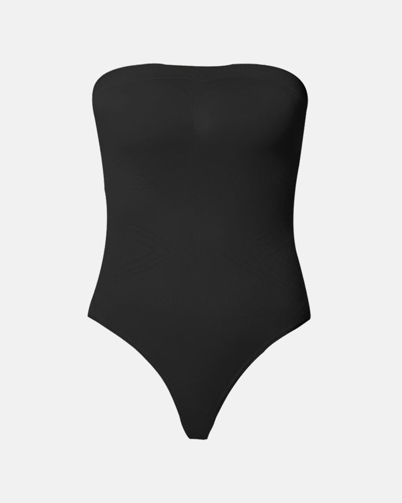 Seamless Bandeau Shaping Bodysuit with Removable Straps
