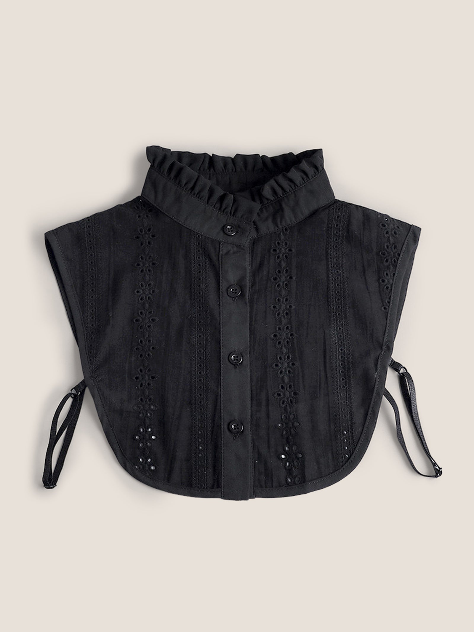 Cotton-Linen Textured Openwork Decorative Collar