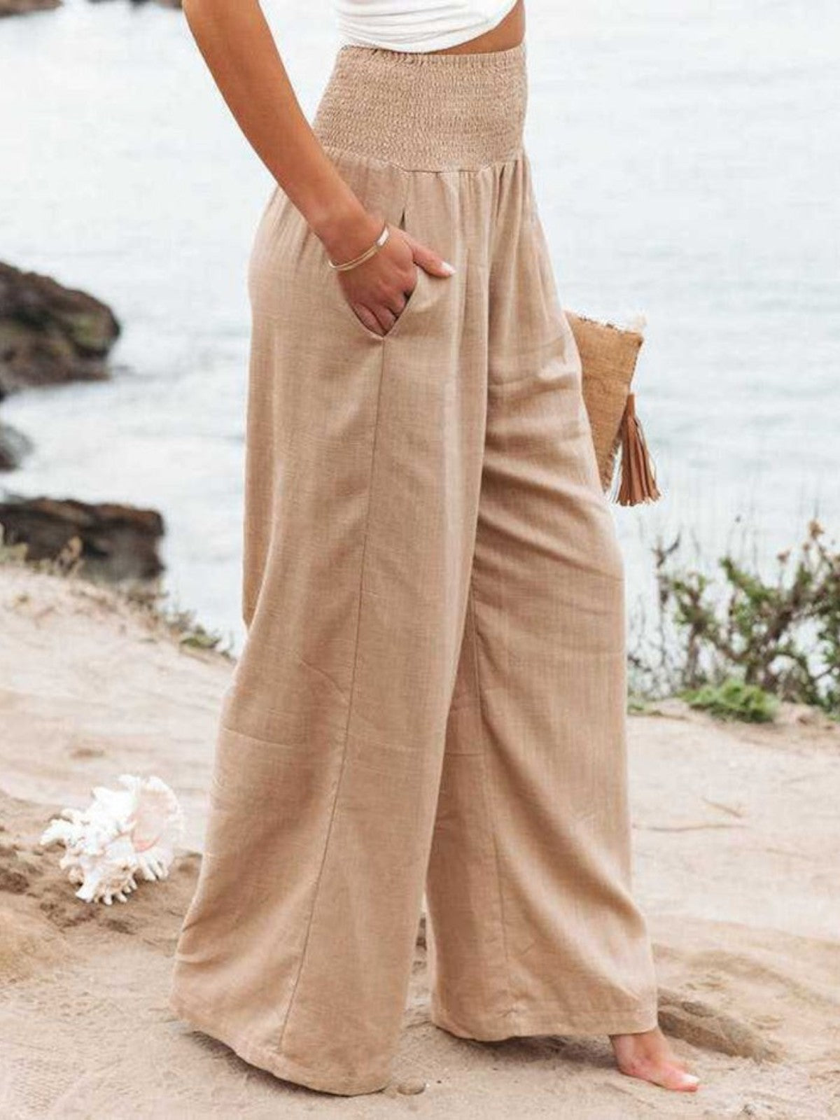 Scarlett – REMI WIDE-LEG LINEN TROUSERS