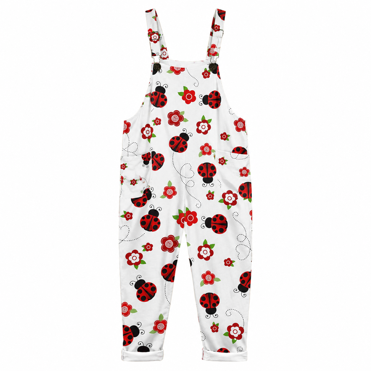 Comfortable Printed Overalls