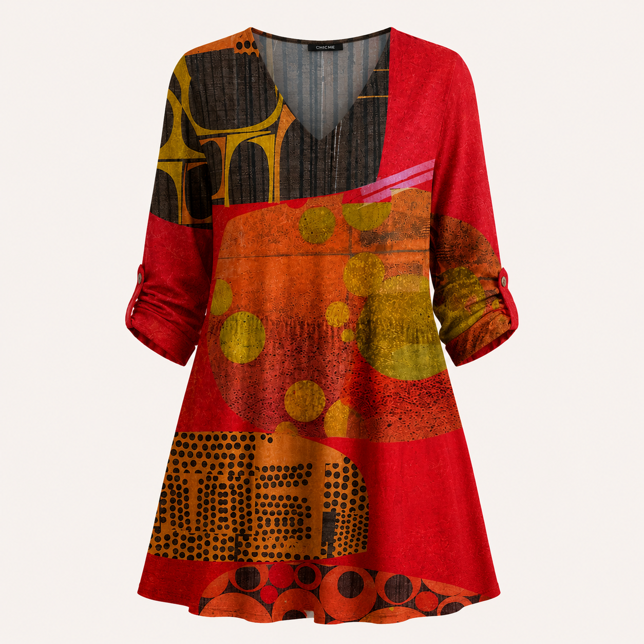 Lucie | Long Blouse with V-Neck