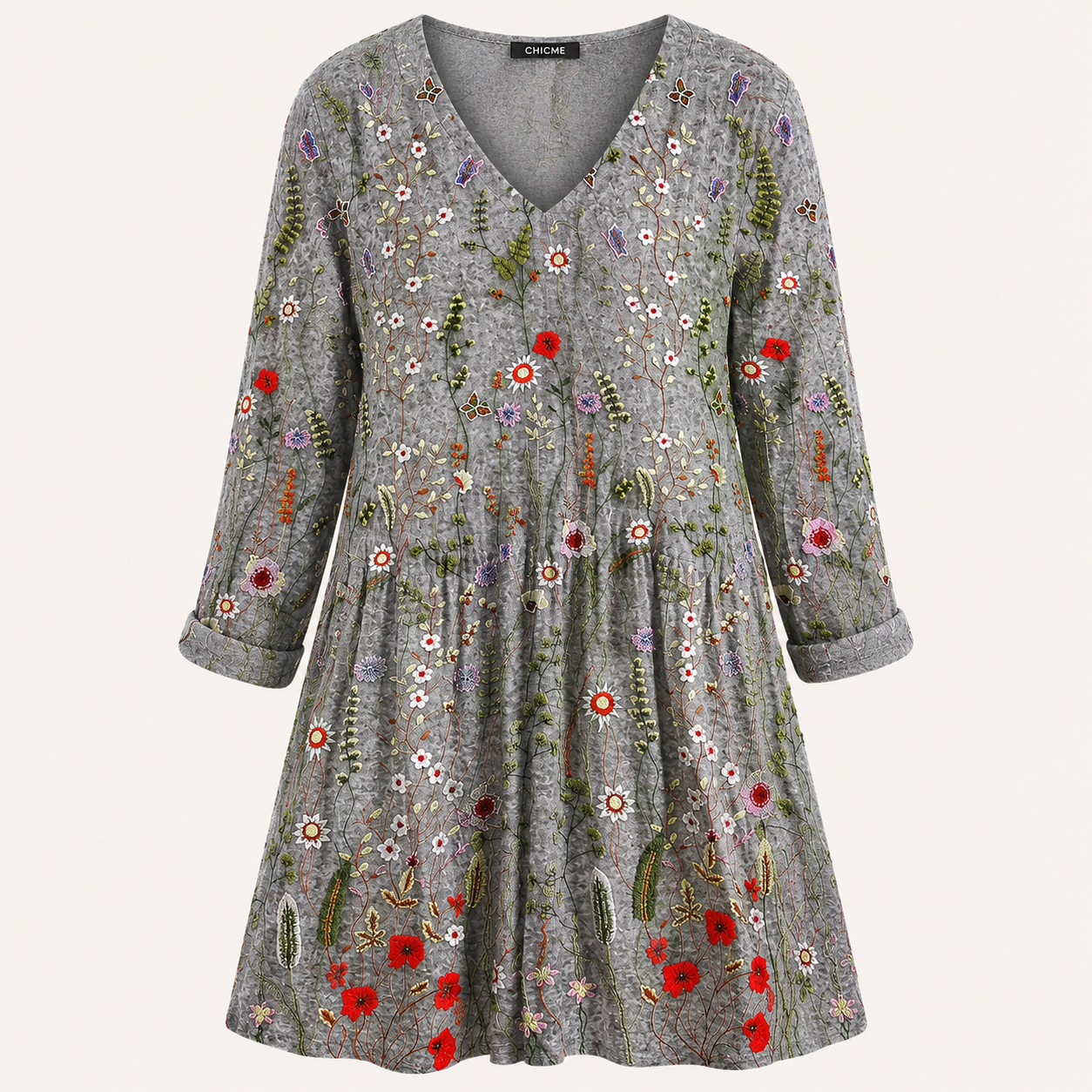 Amelie | Long Blouse with V-Neck