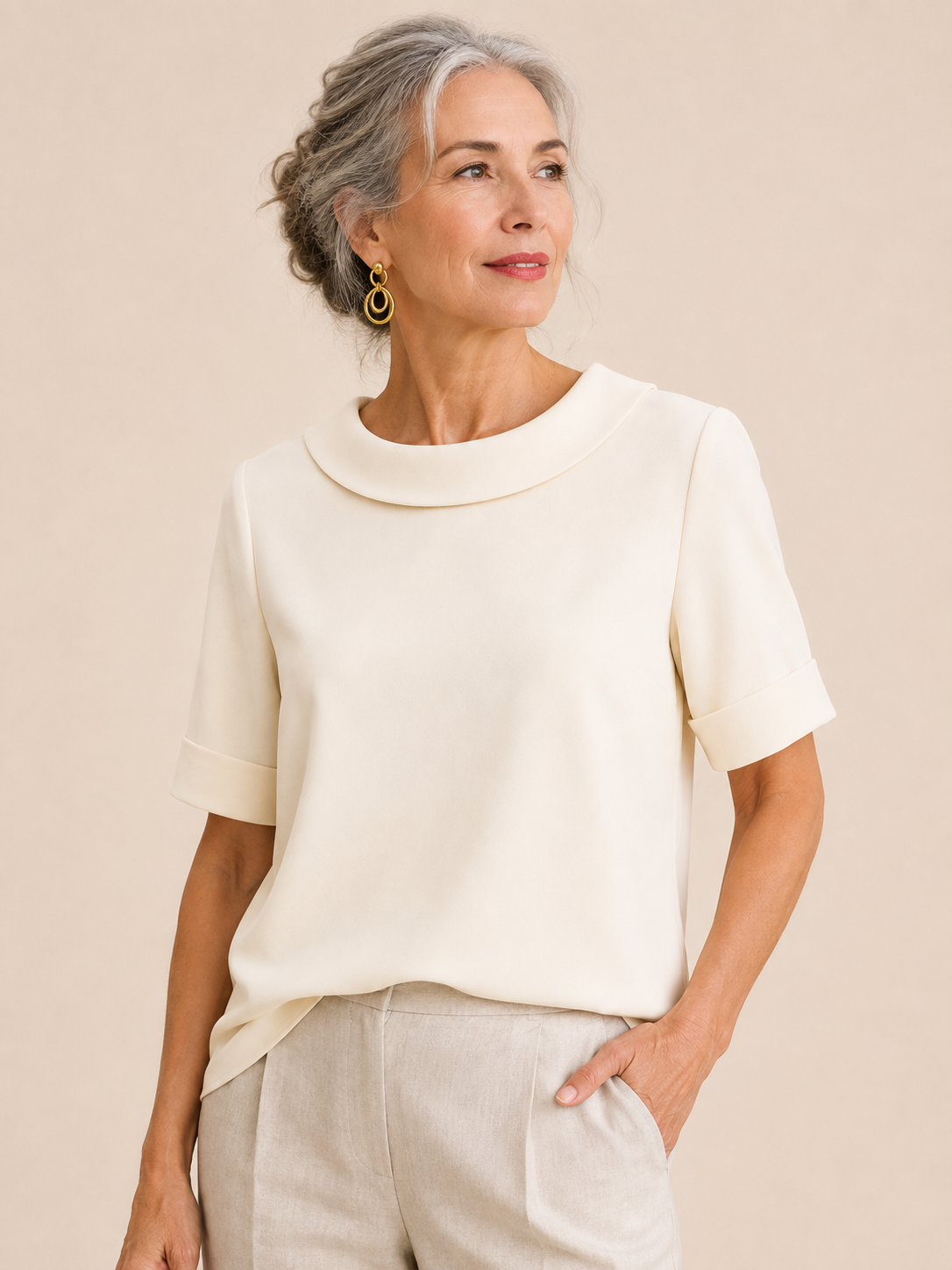 Camille Round Neck Blouse