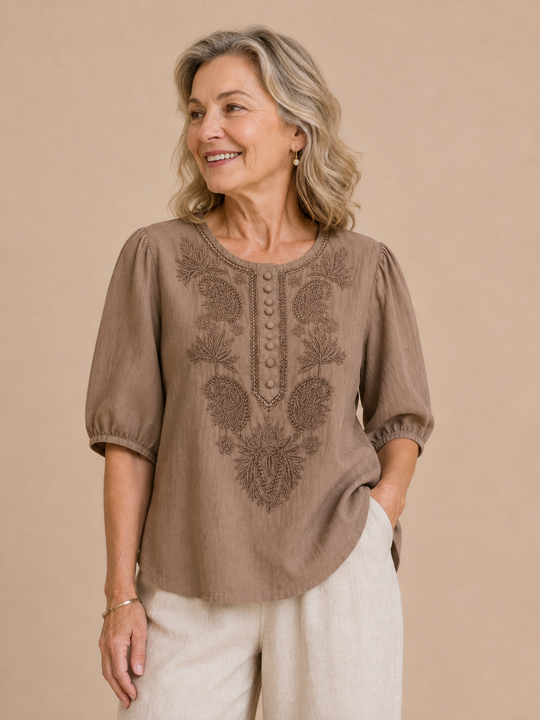 Verena Cotton Linen Blouse