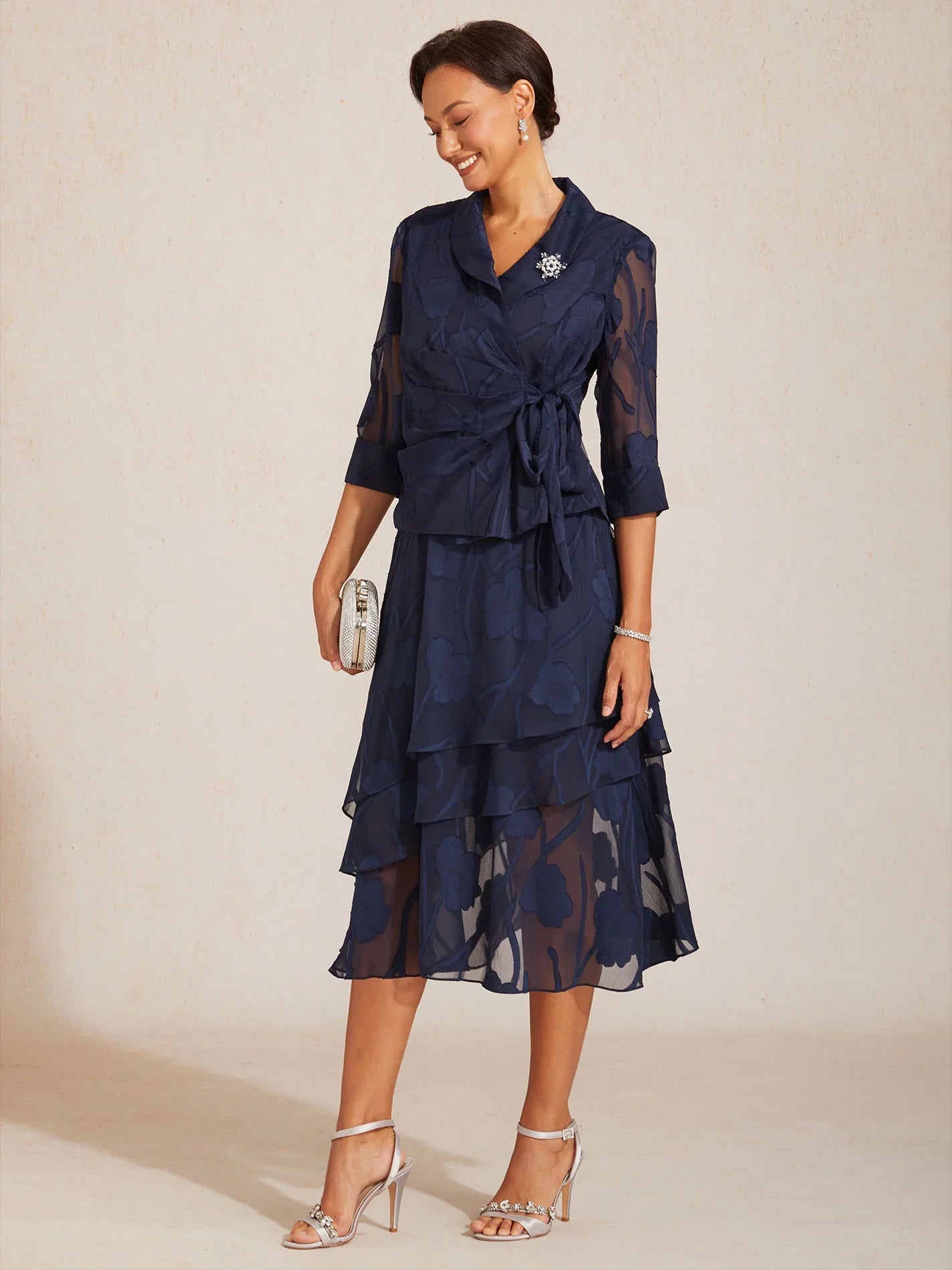 Elegant Floral Chiffon Blouse