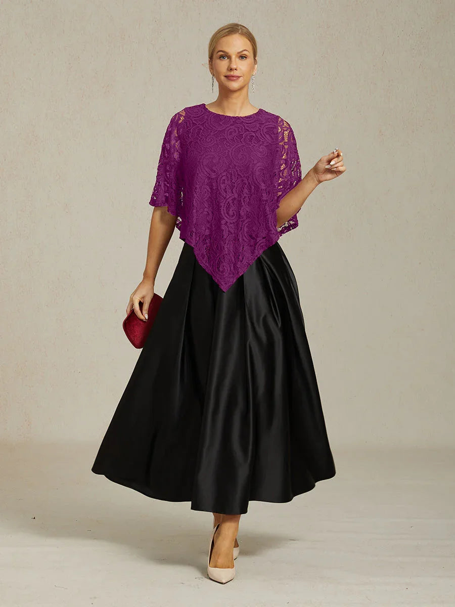 Elegante top met vleermuismouwen van kant