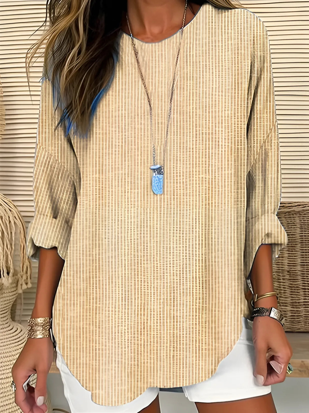 Rhea™ | Trendy Striped Blouse