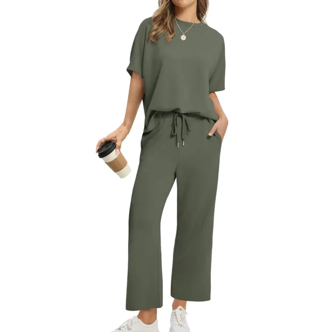 TATUM™ – Relaxed Wide Leg Lounge Two Piece Set
