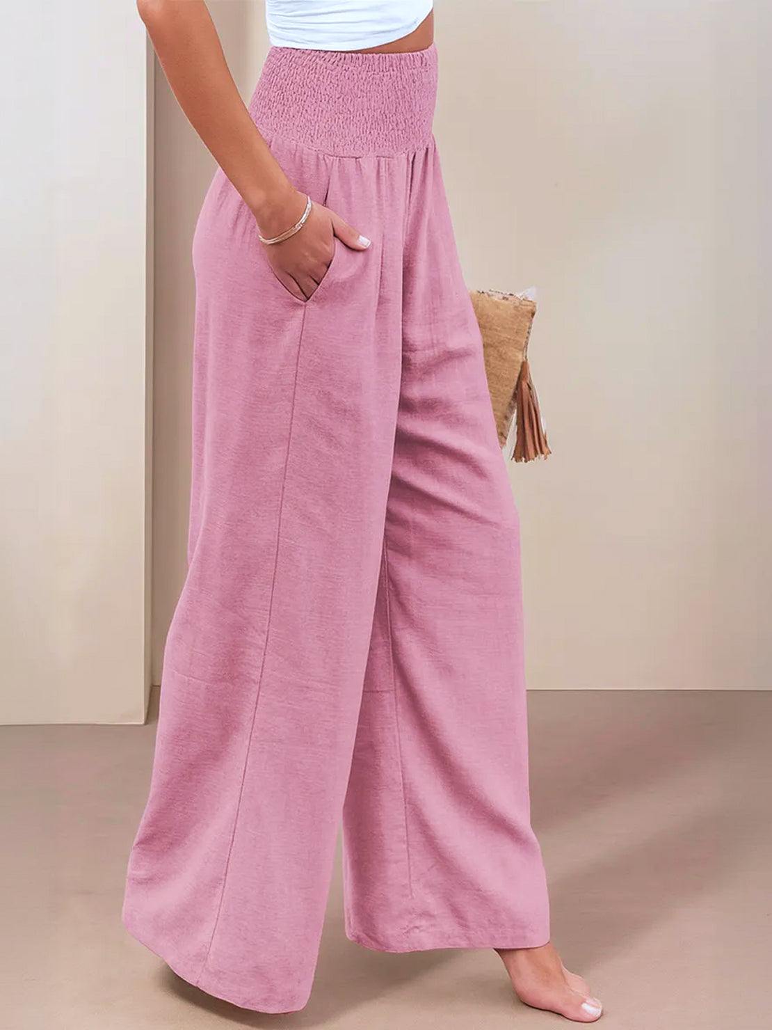 Elizabeth™ | High-Waist Cotton Linen Palazzo Pants