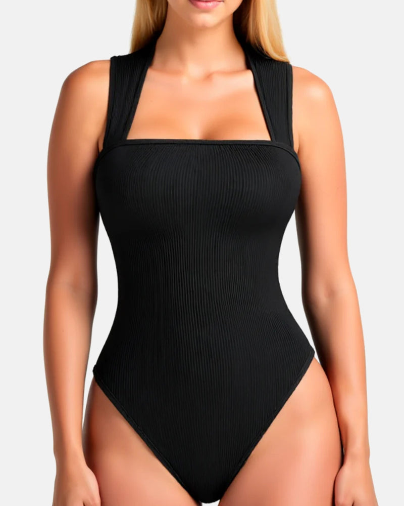 Square Neck Sleeveless Bodysuits