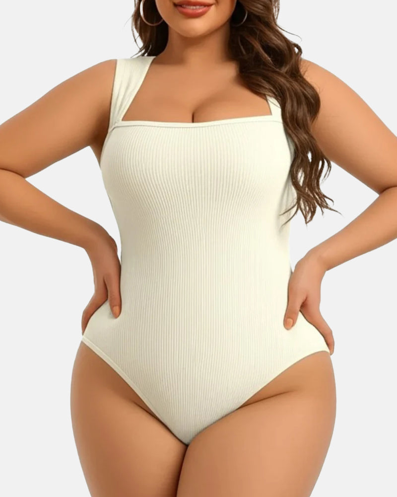 Square Neck Sleeveless Bodysuits
