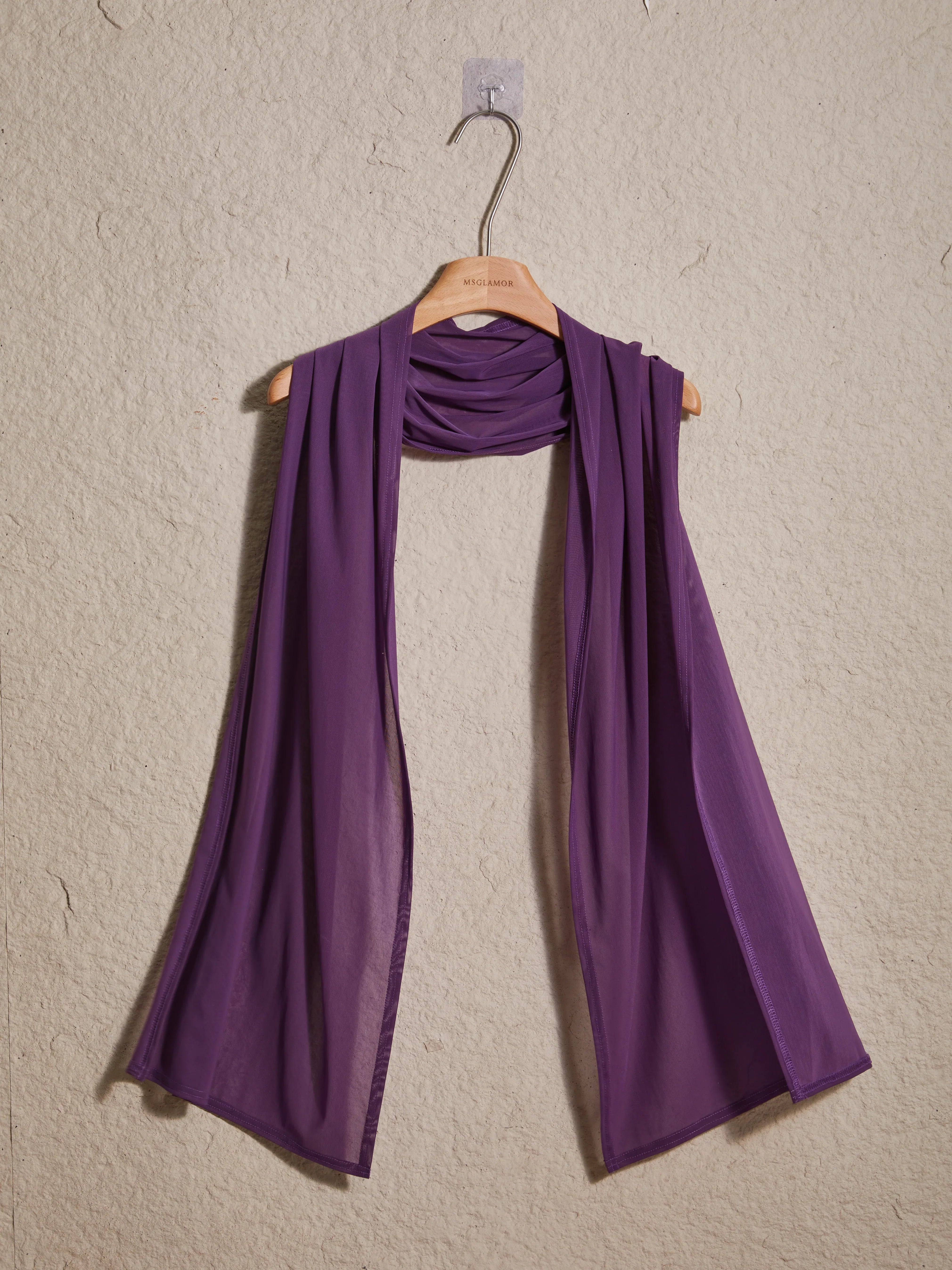 Stretch Mesh Long Shawl Wrap