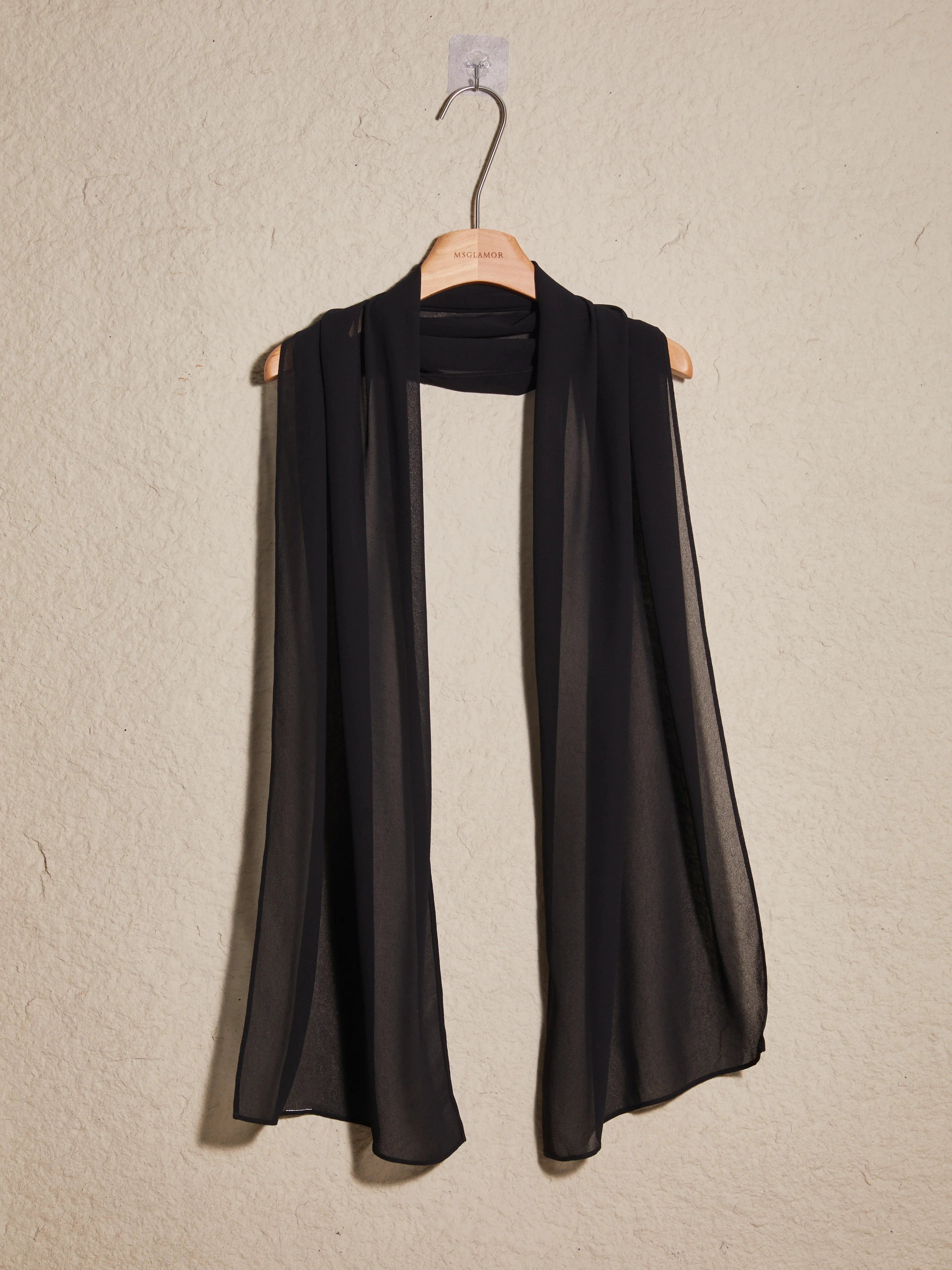 Stretch Mesh Long Shawl Wrap