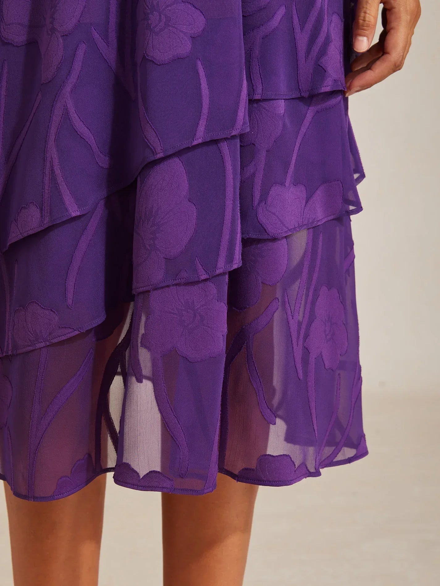 Chiffon Midi-rok met Bloemen
