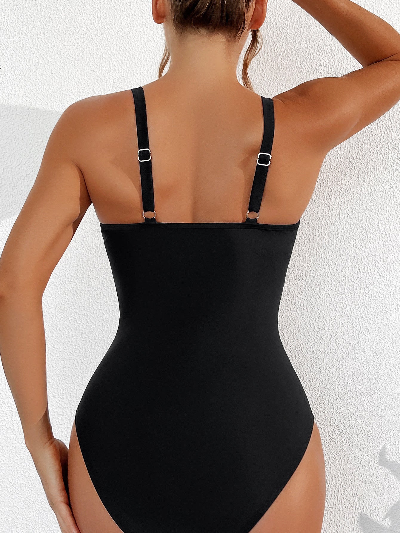 Maclair & Co. - Women Plus Size One Piece Swimsuit V Neck Mesh Sheer Tummy Control Bathing Suit