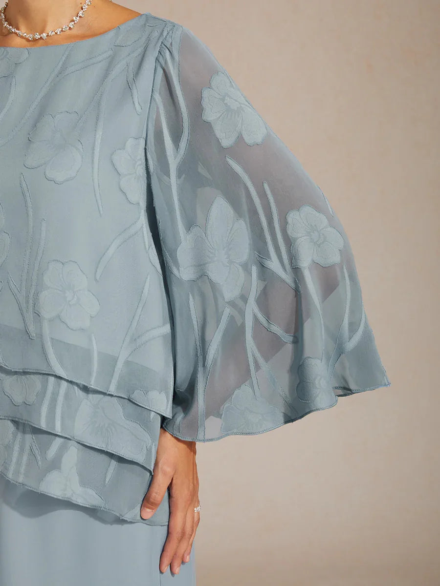 Chiffon Bloemenlaagjes Blouse