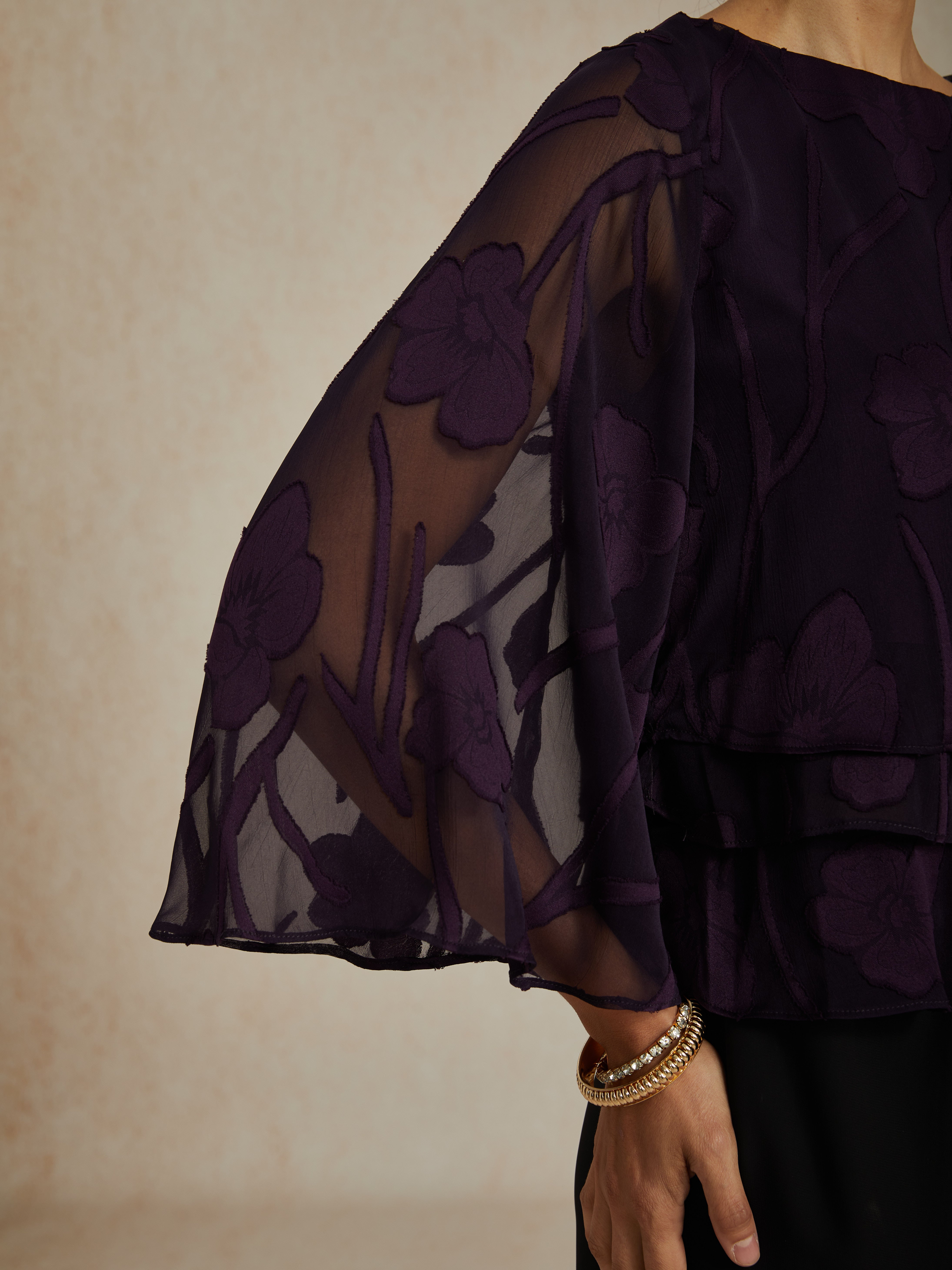 Chiffon Floral Layered Blouse