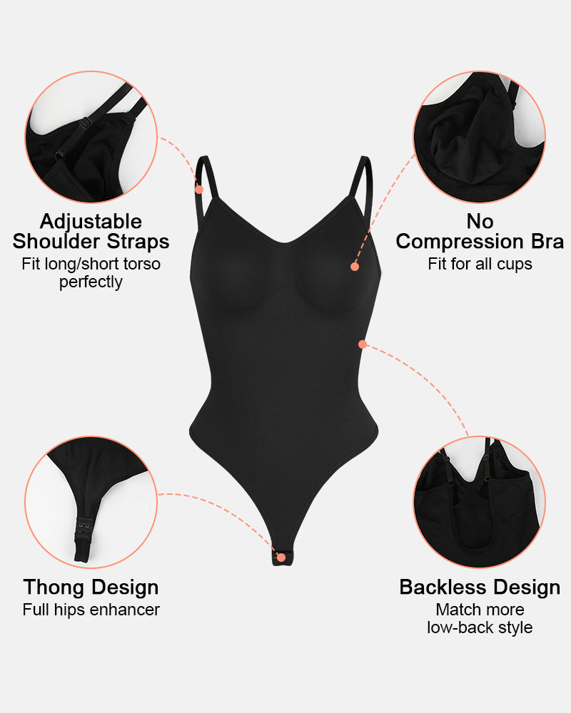Backless Slimming Thong Bodysuit