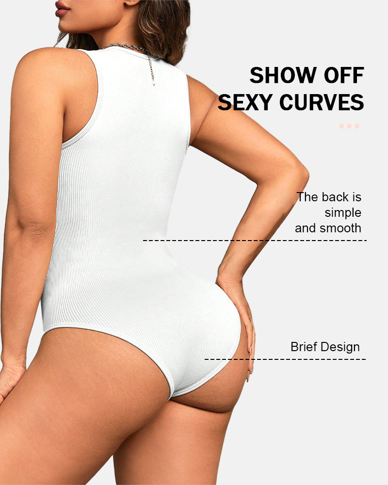 Square Neck Sleeveless Bodysuits