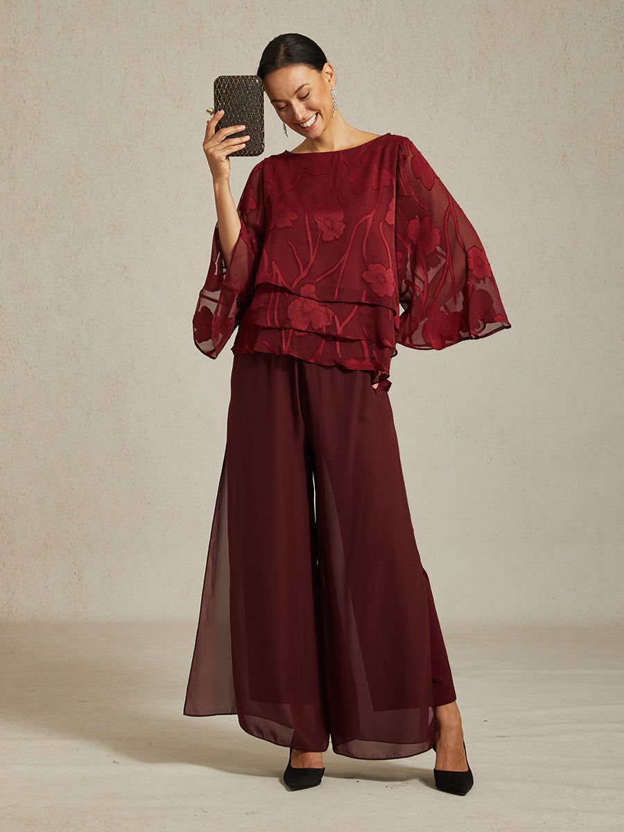Chiffon Bloemenprint Gelaagde Blouse