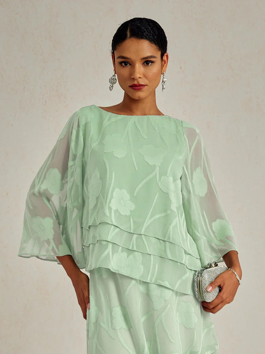 Chiffon Bloemenlaagjes Blouse