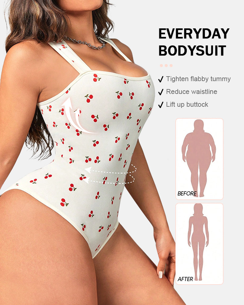 Square Neck Sleeveless Bodysuits