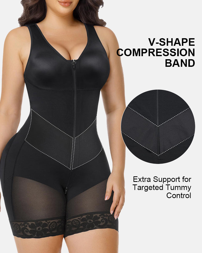 Tummy Control Fajas Shapewear with V-shape Sculpting Elastic Band