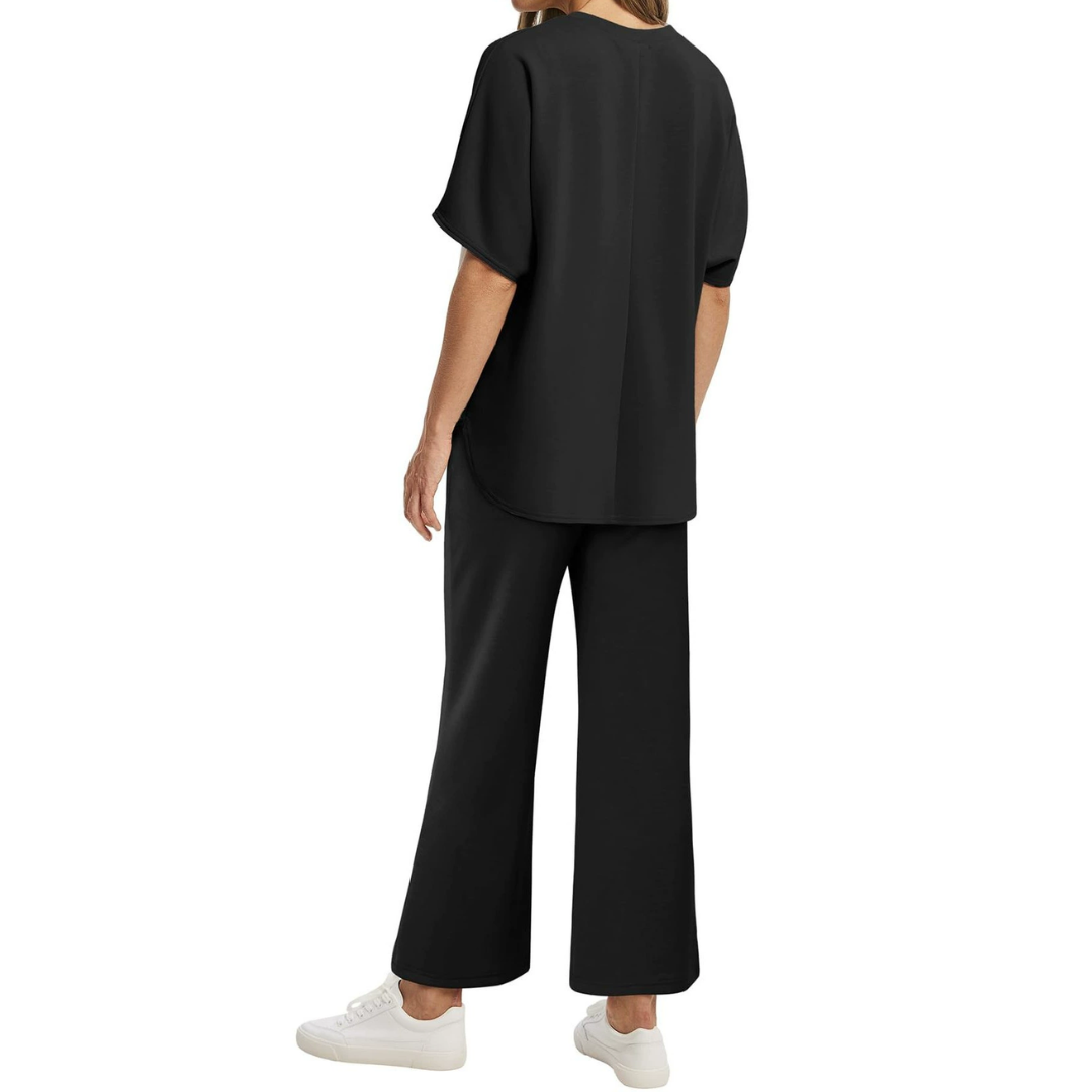 TATUM™ – Relaxed Wide Leg Lounge Two Piece Set